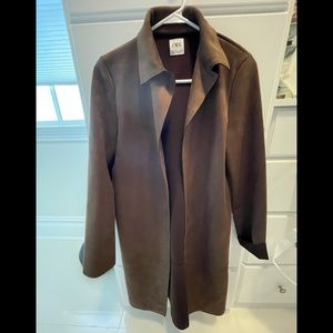 Zara Faux suede jacket. Side pockets and super soft. Beautiful brown color